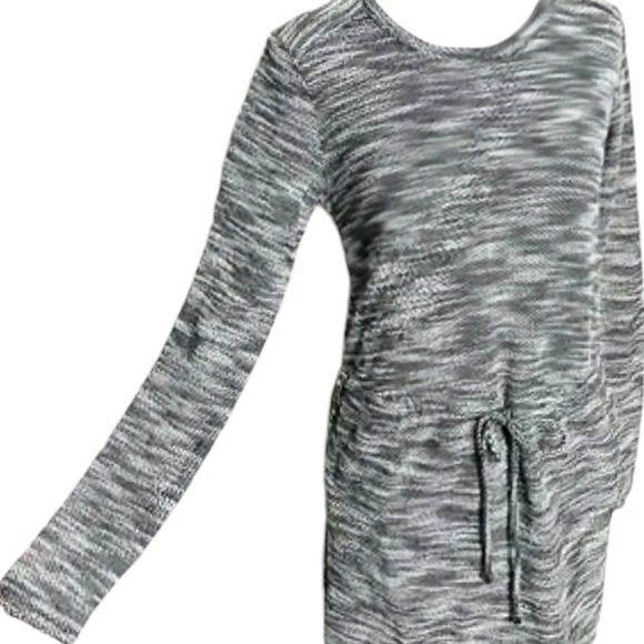 Merona Cotton Blend Heather Gray Drawstring Waist Dress Size Small - Picture 8 of 8